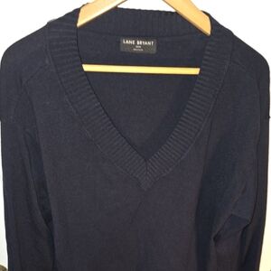 Lane Bryant Deep Blue V-Neck Sweater